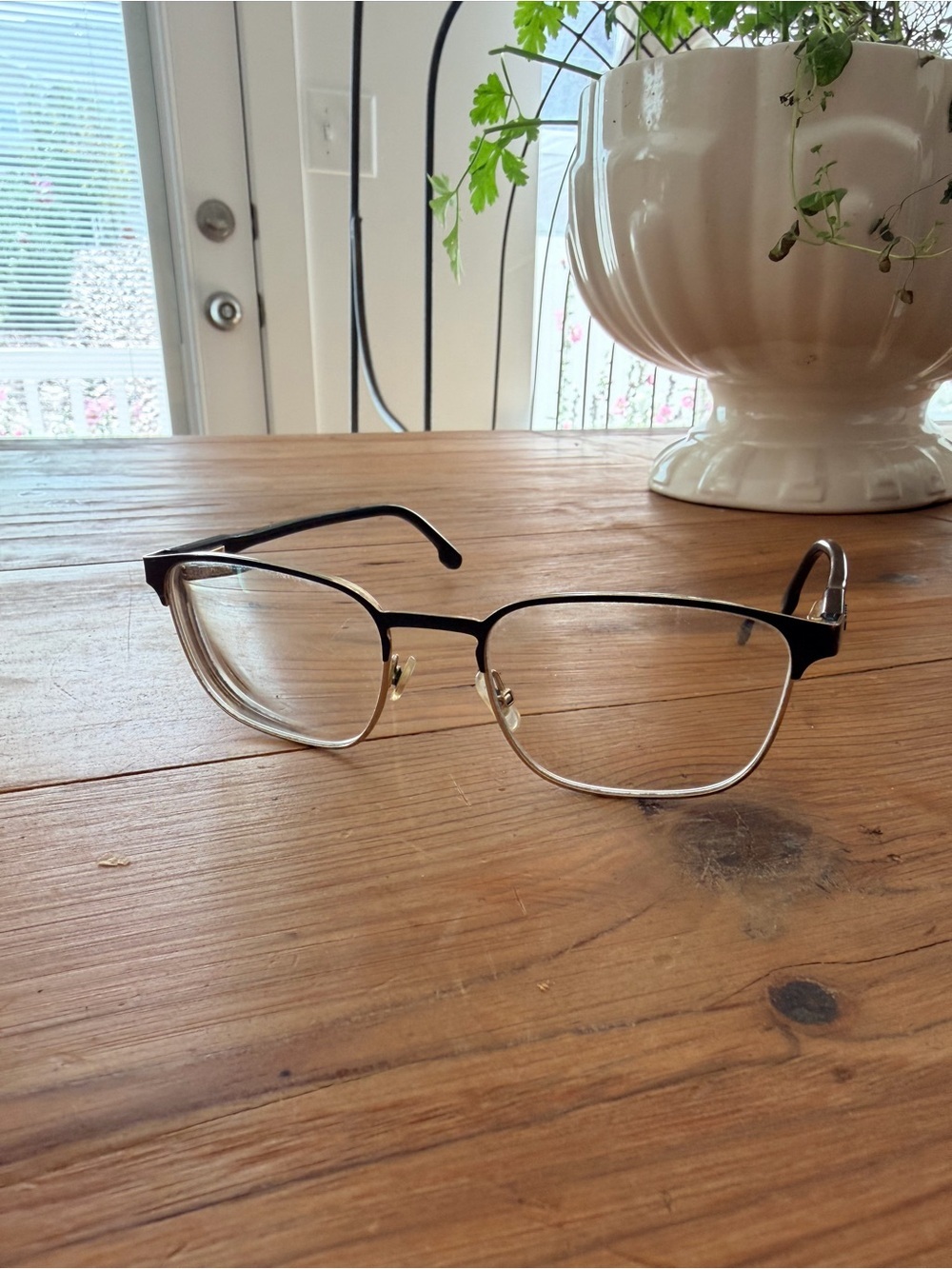 Carrera Black and Gold Half-Rim Eyeglasses
